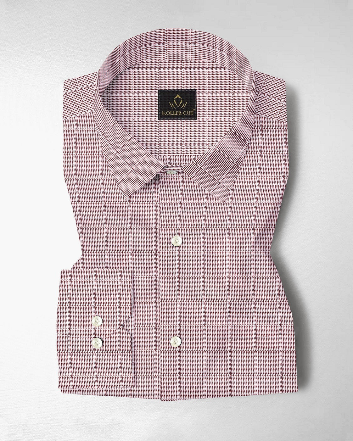 Fudge Brown and Frost White Checks Cotton Shirt
