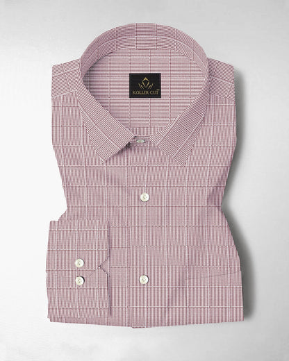 Fudge Brown and Frost White Checks Cotton Shirt
