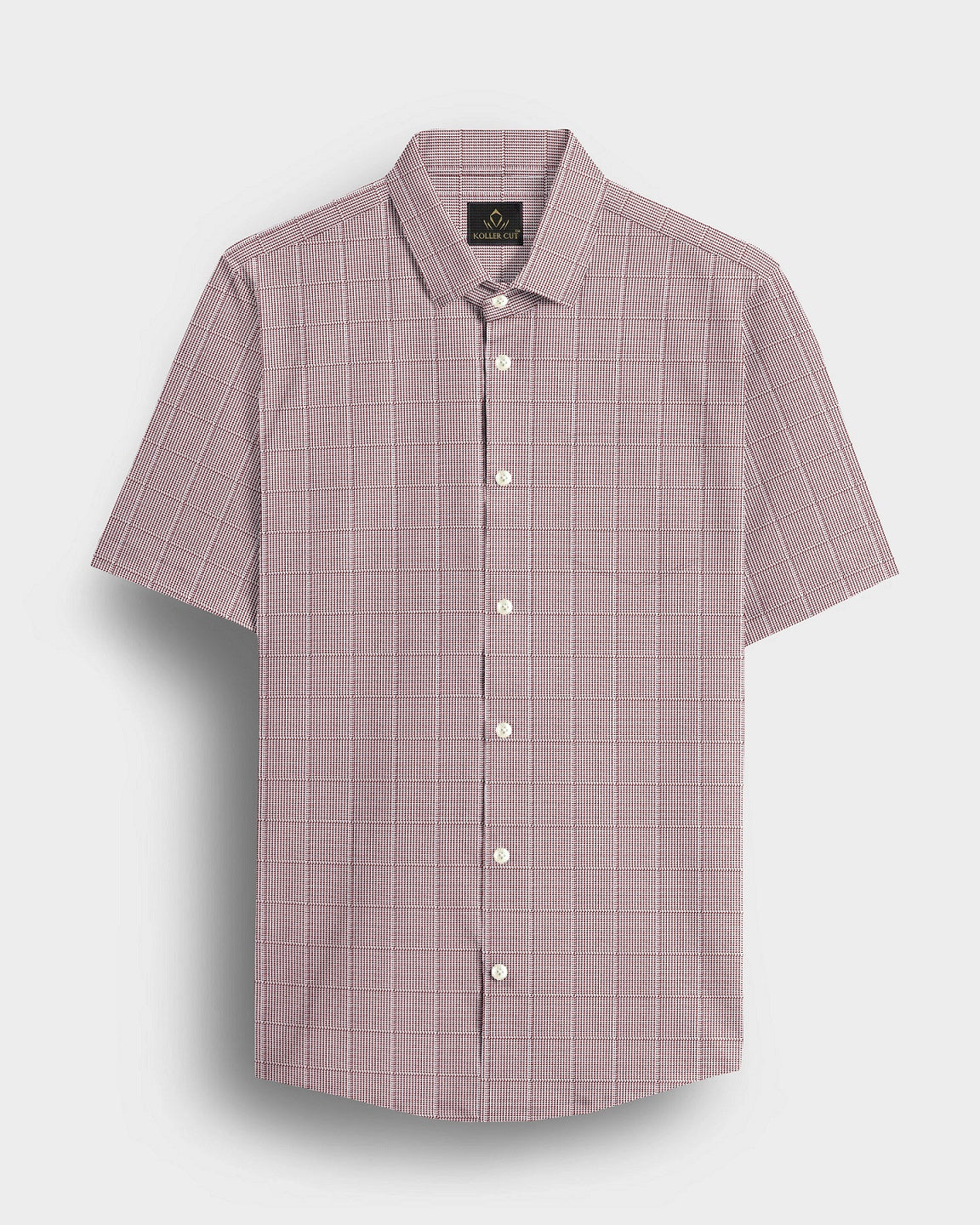 Fudge Brown and Frost White Checks Cotton Shirt