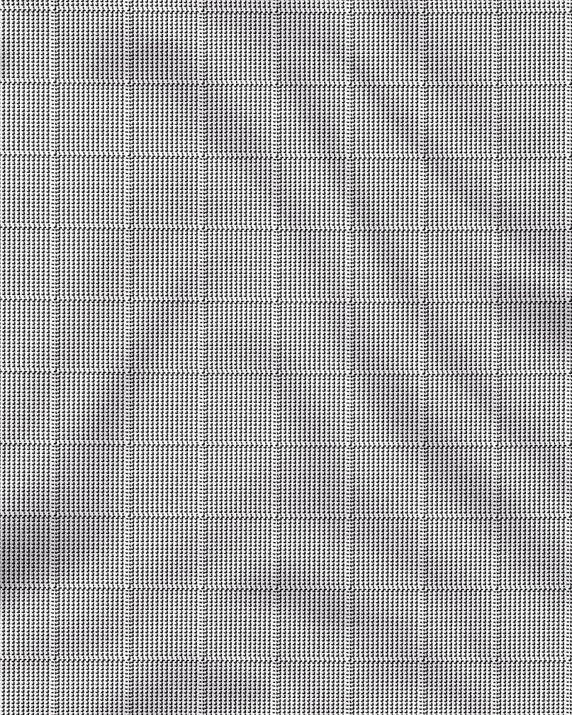Coal Black and Frost White Checks Cotton Shirt