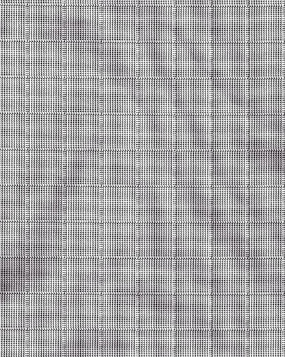 Coal Black and Frost White Checks Cotton Shirt