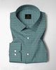 Alpine Green and Porcelain White Gingham Checks Cotton Shirt