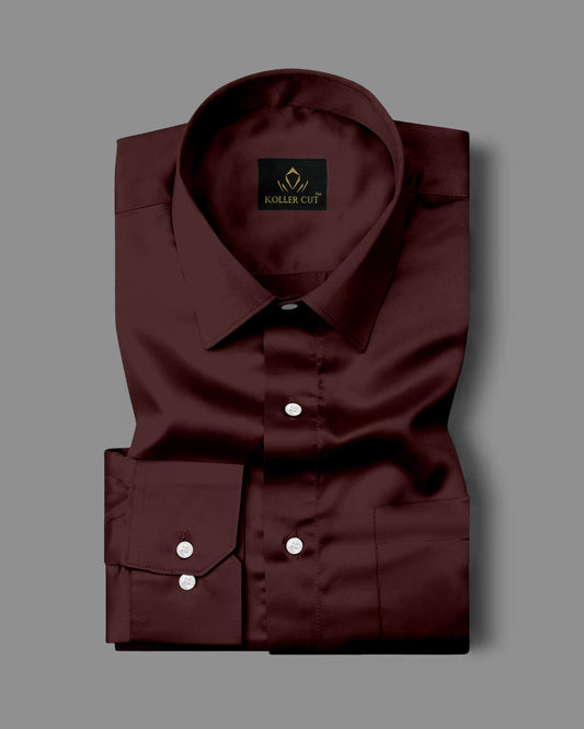 Merlot Red Giza Cotton Shirt