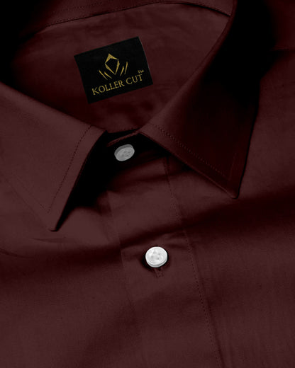 Merlot Red Giza Cotton Shirt