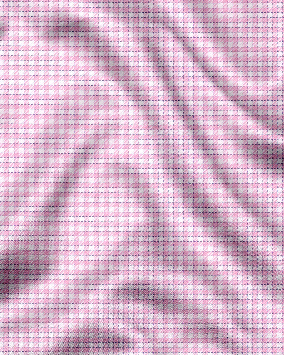 Azalea Pink and Milk White Gingham Shepherd Checks 2 Ply Giza Cotton Shirt
