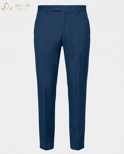 Baltic Blue Wool Rich Slight Stretch Pant