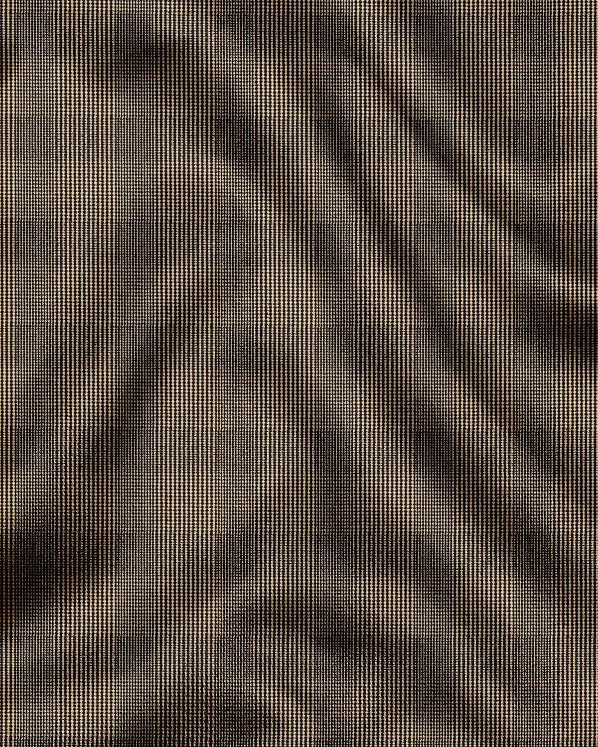Brass Brown and Caviar Black Jacquard Checks Egyptian Giza Cotton Shirt
