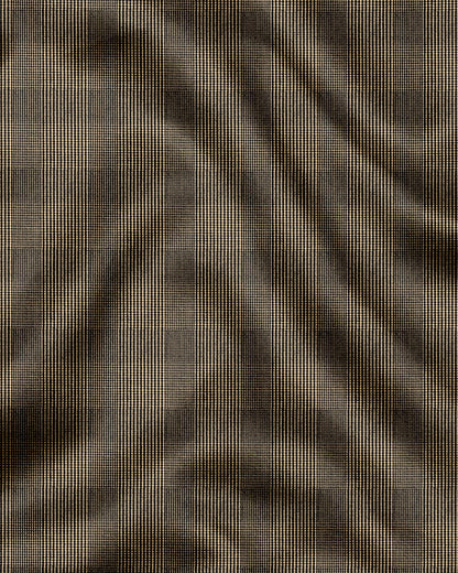Brass Brown and Caviar Black Jacquard Checks Egyptian Giza Cotton Shirt