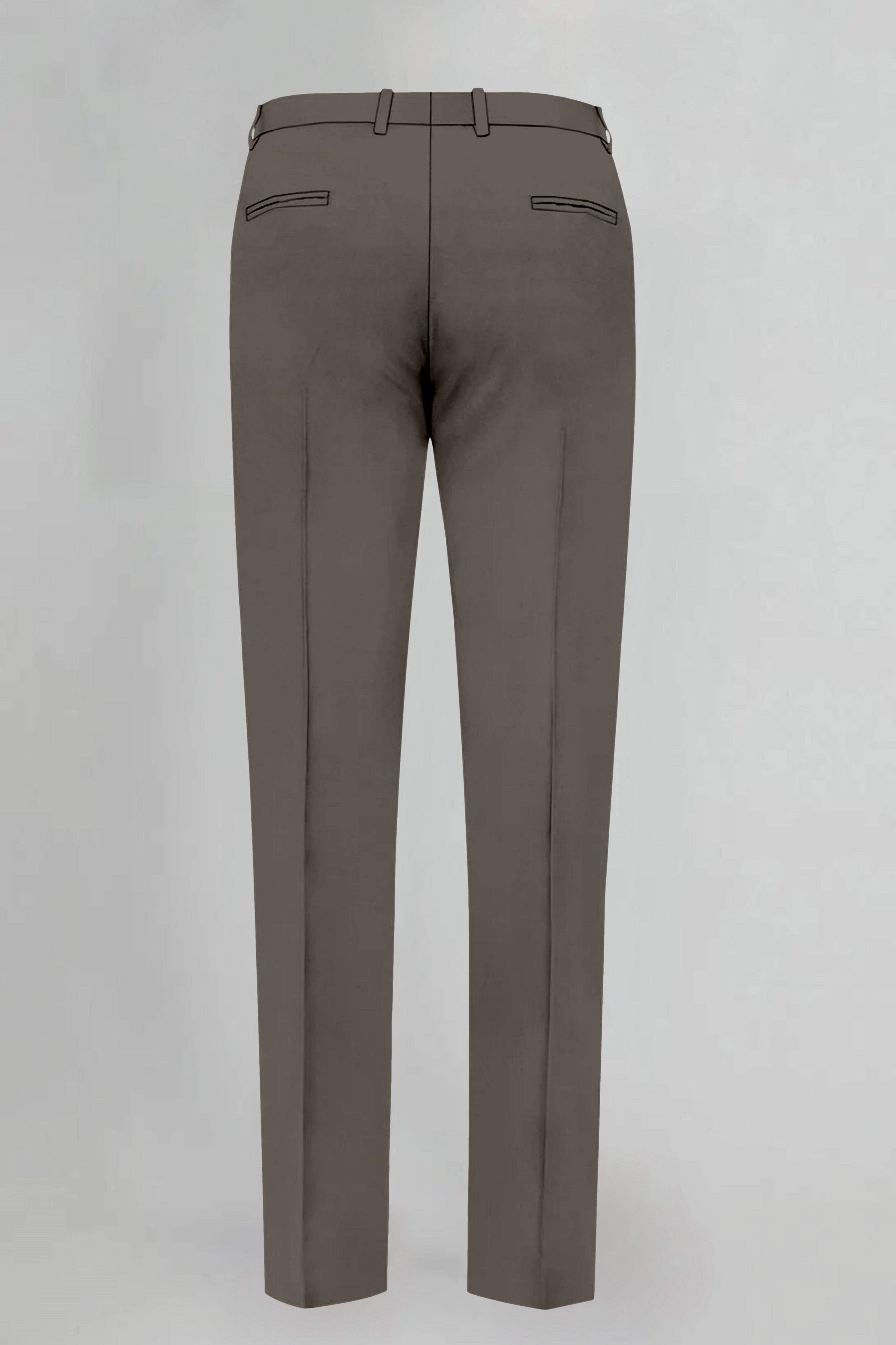 Capers Green Solid Wool Blend Pant