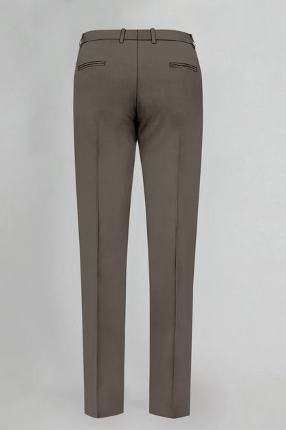 Capers Green Solid Wool Blend Pant