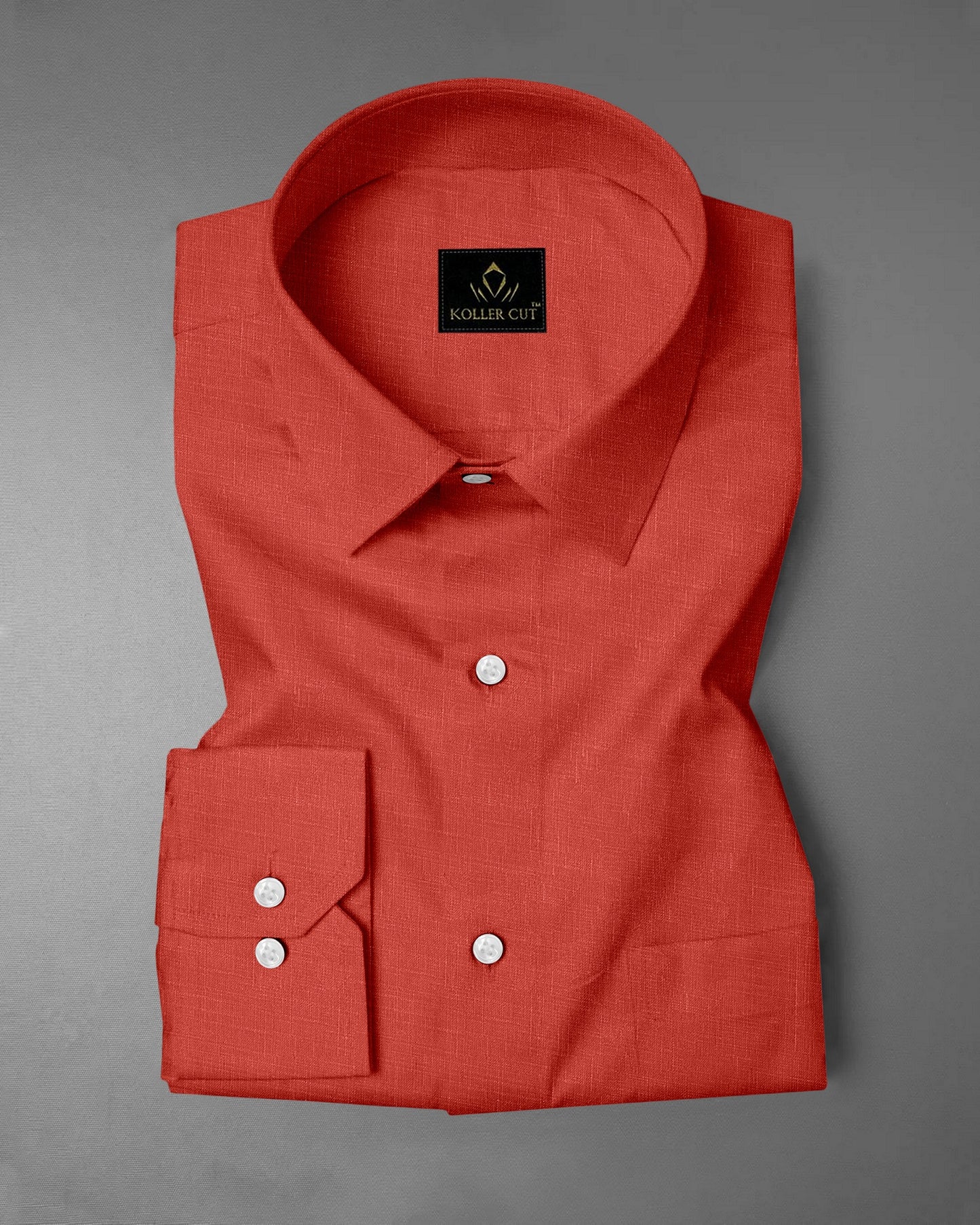 Celosia Orange Cotton Linen Shirt