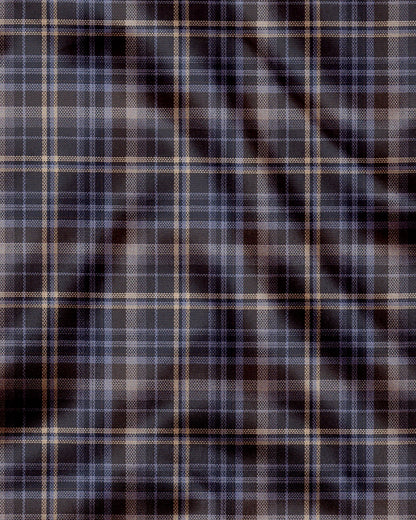 Chestnut Brown with Minimal Grey and Semolina Cream Checks 2 Ply Giza Cotton Shirt