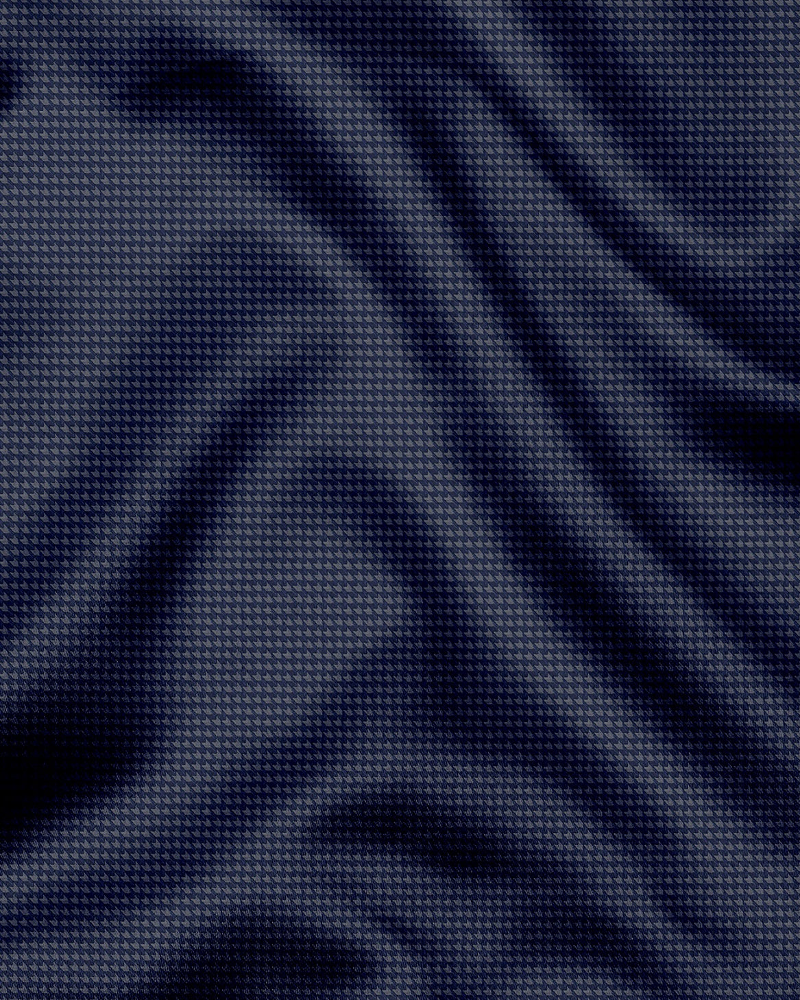 Coronet Blue And Cinder Gray Hounds Tooth Checks 2 Ply Giza Cotton Shirt