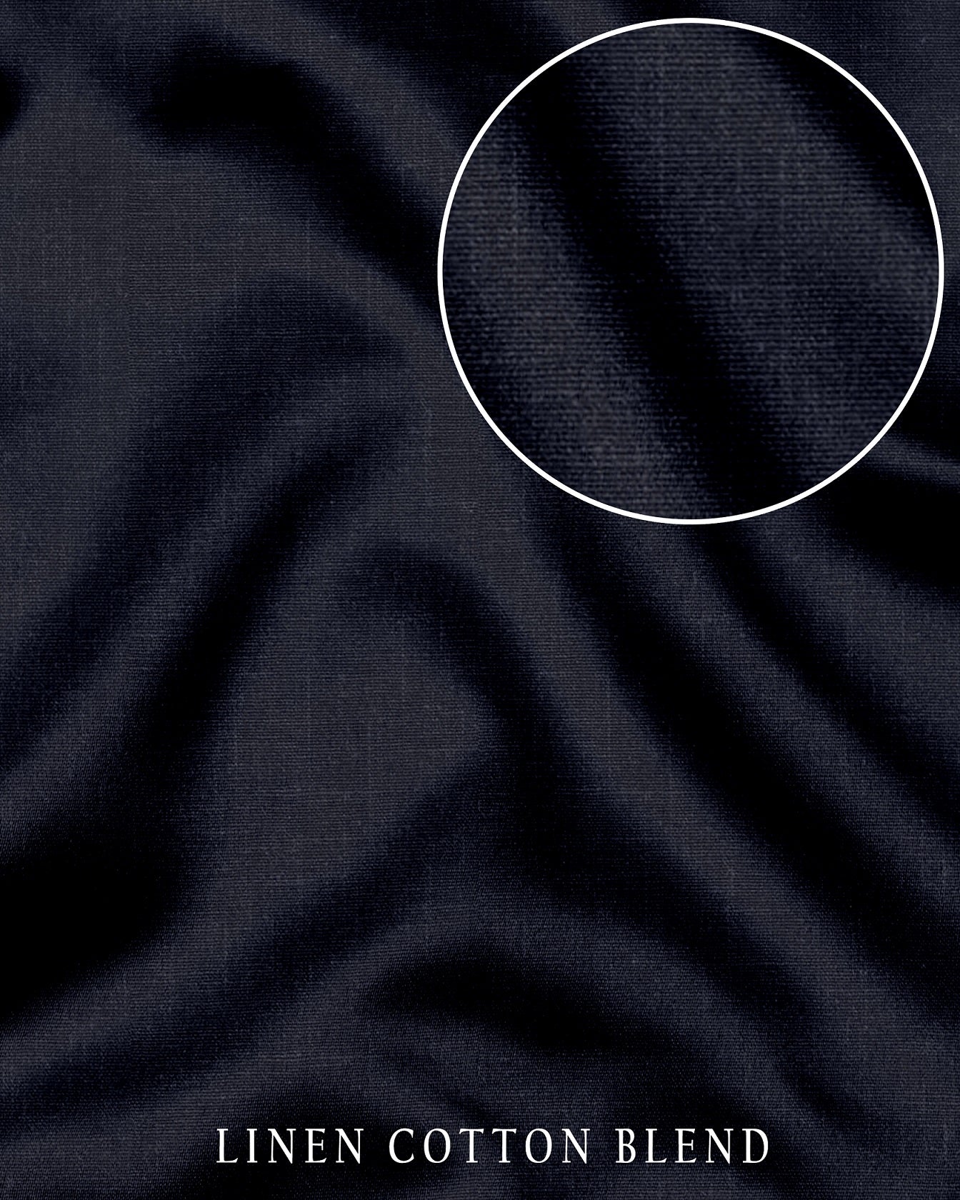 Dark Navy Blue Linen Blend Pant