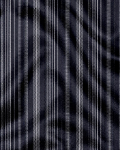 Dark Sapphire Blue and Sleet Gray Multitrack Thread Dash Stripes 2 ply Cotton Shirt