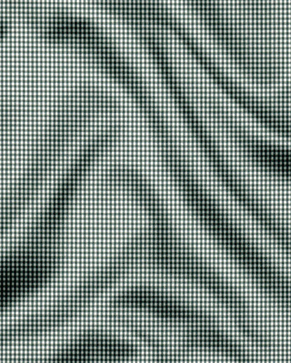 Foliage Green and White Checks Cotton Shirt