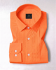 Persimmon Orange Giza Cotton Tuxedo Shirt