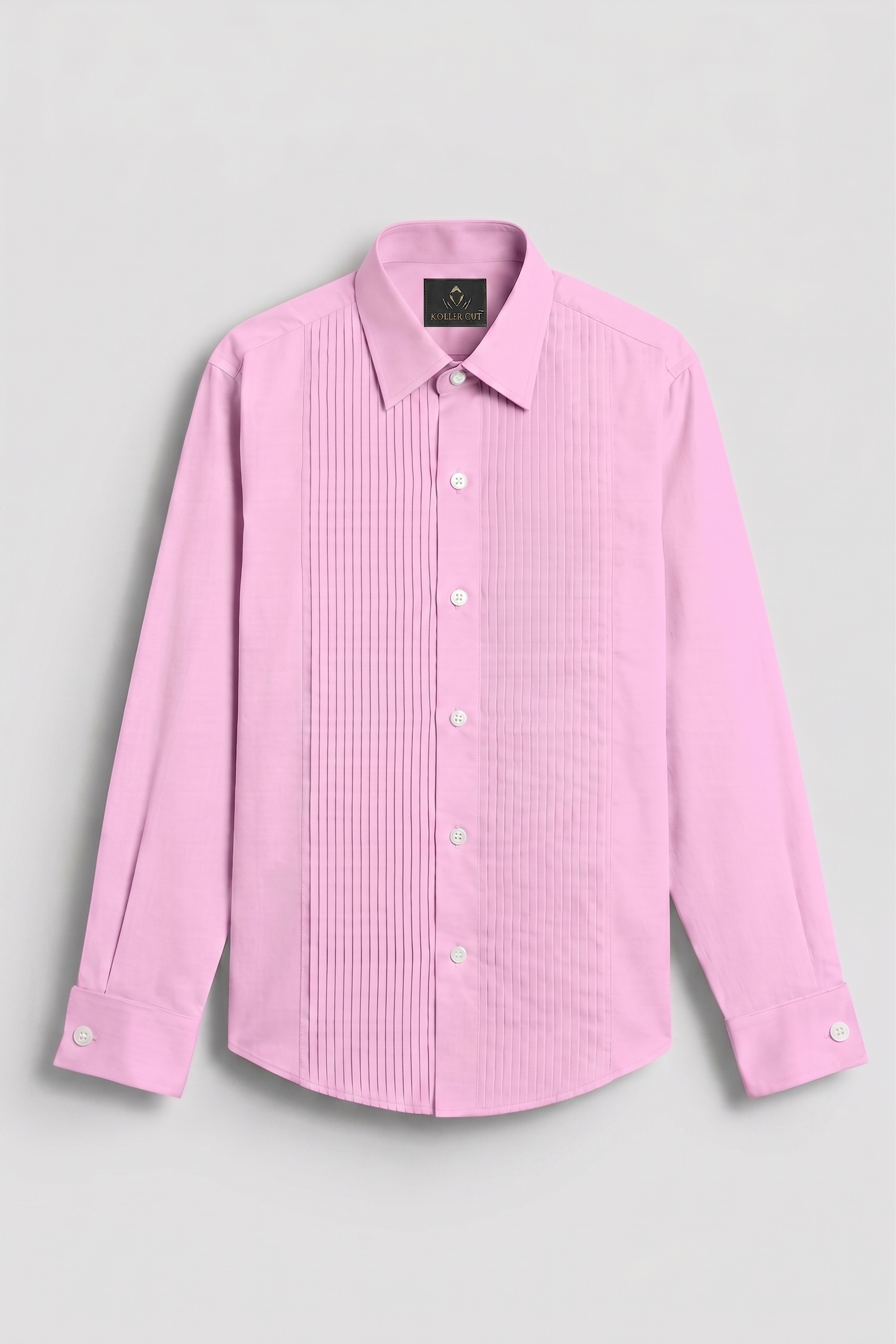 Prism Pink Giza Cotton Tuxedo Shirt