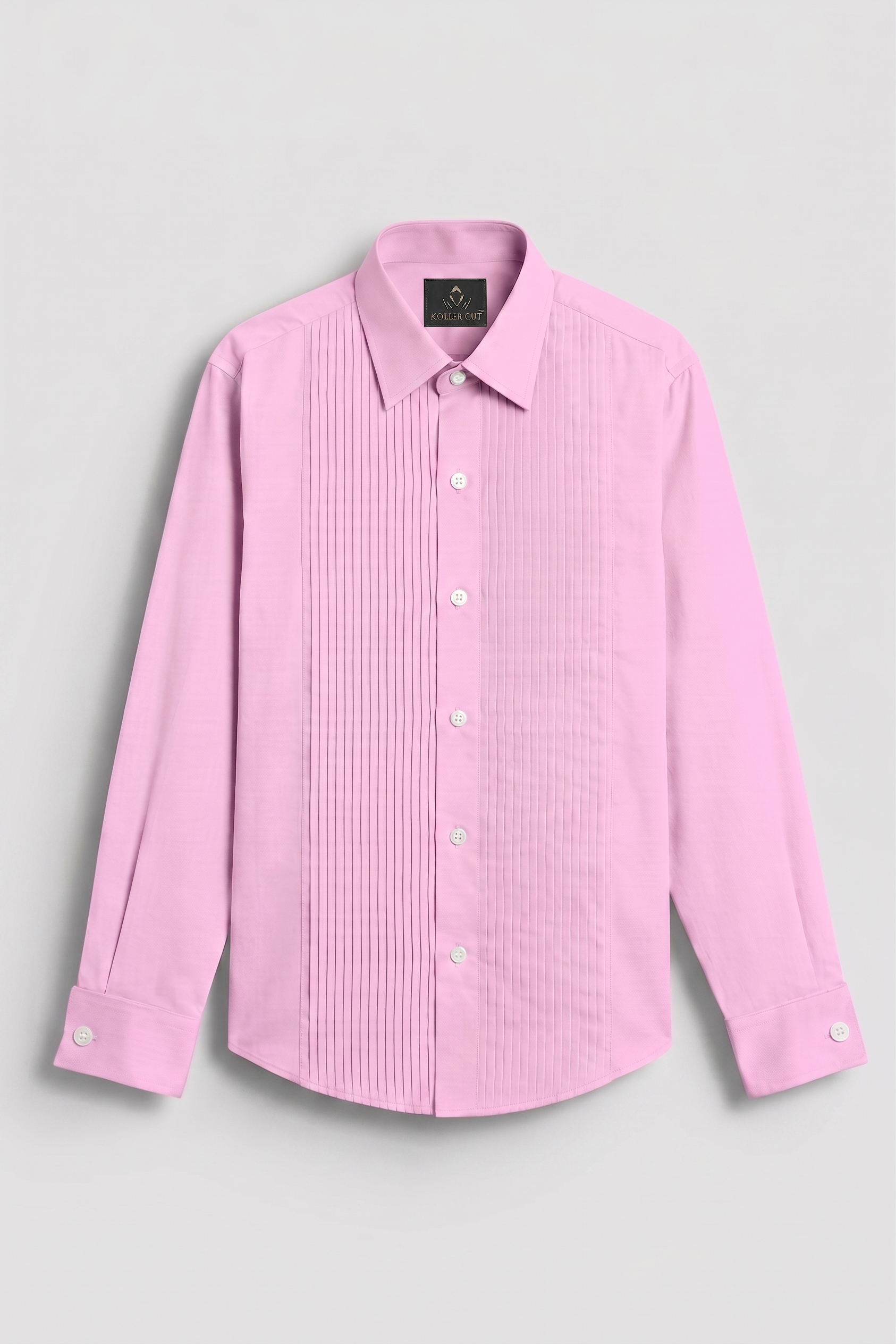 Prism Pink Giza Cotton Tuxedo Shirt