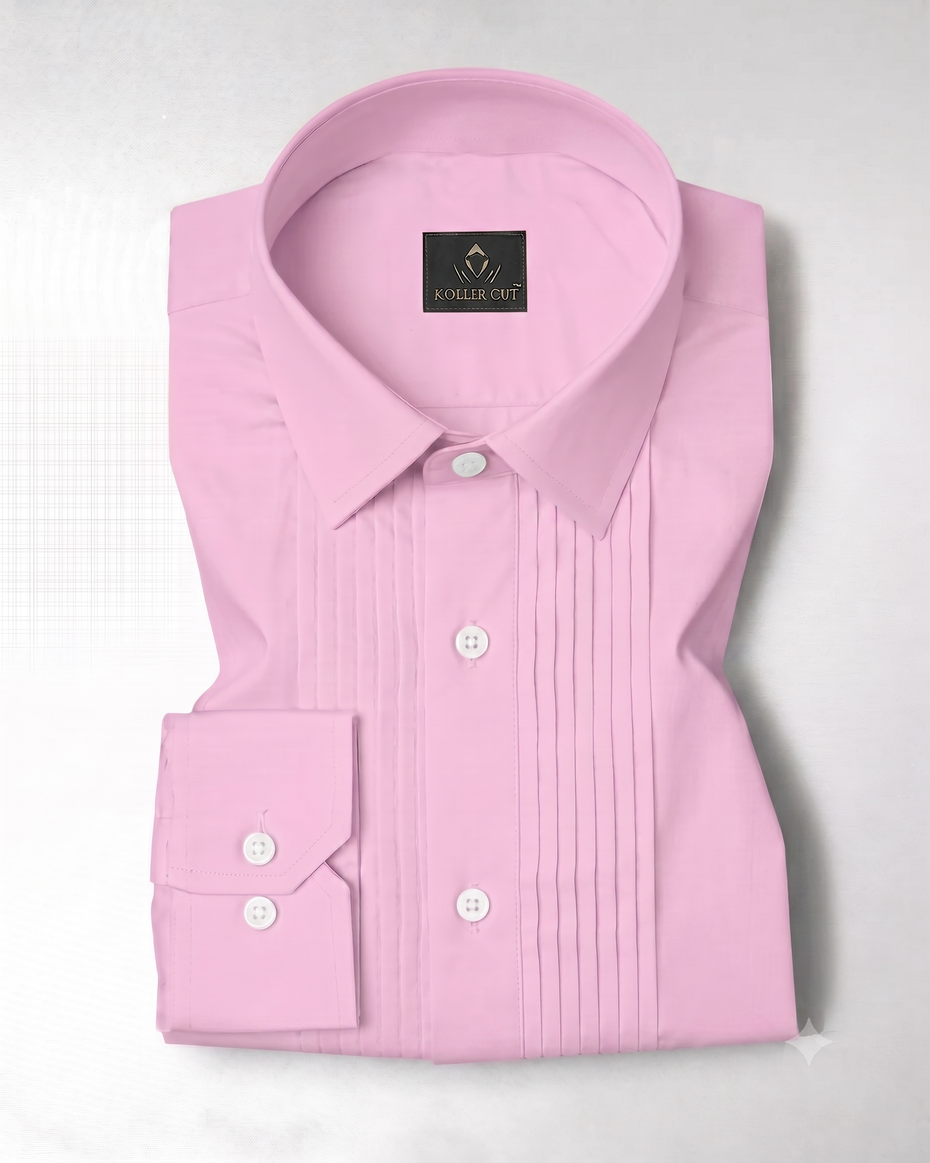 Prism Pink Giza Cotton Tuxedo Shirt