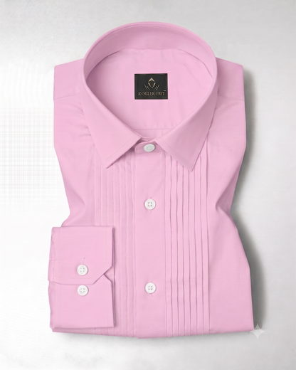 Prism Pink Giza Cotton Tuxedo Shirt