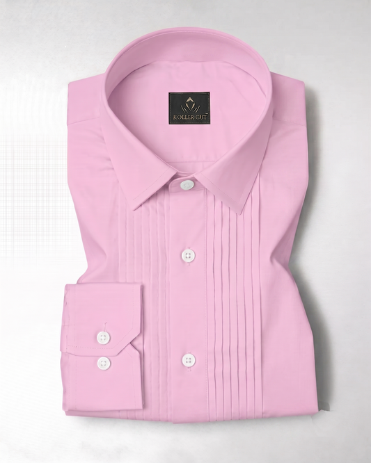 Prism Pink Giza Cotton Tuxedo Shirt