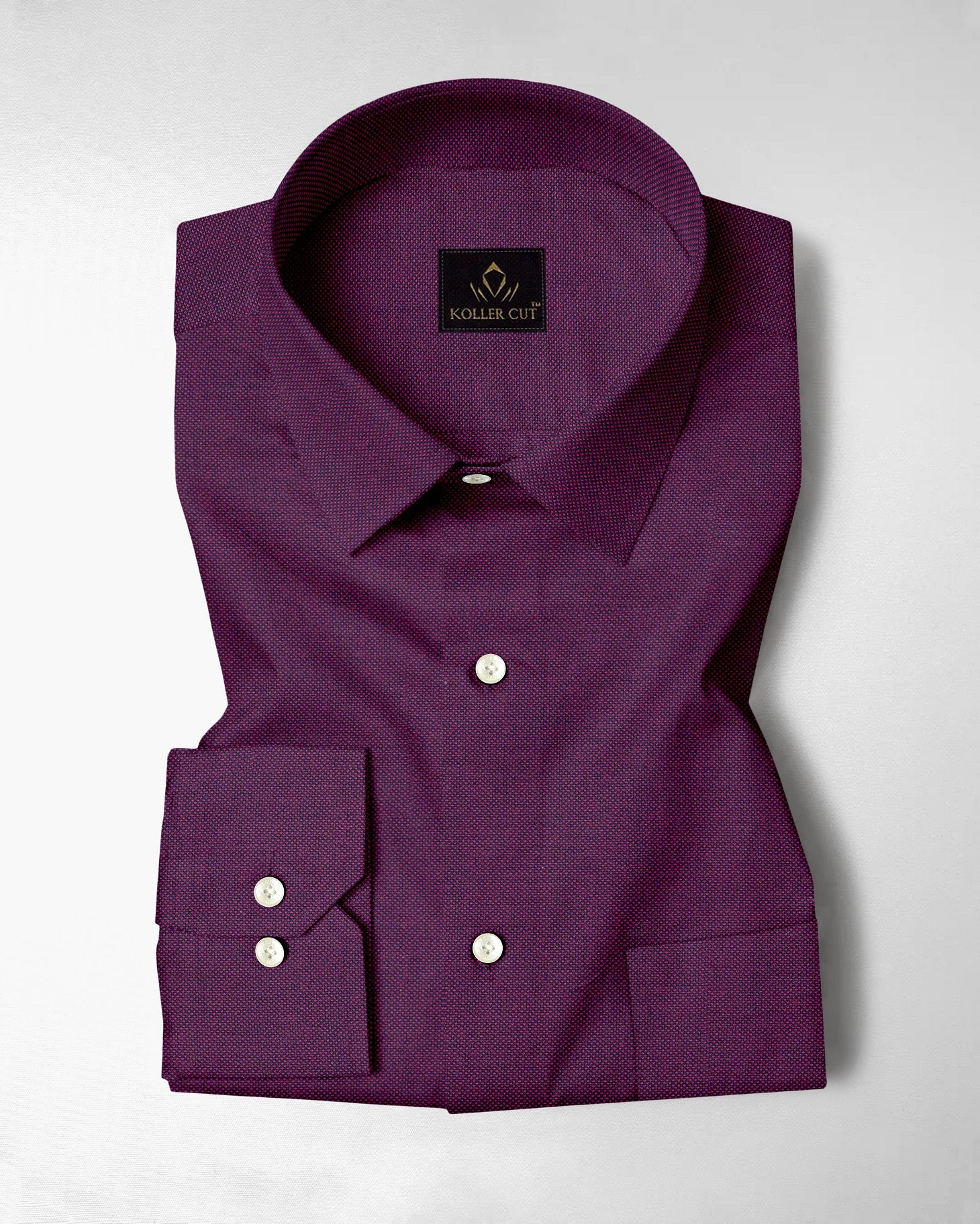 Gloxinia Purple Two Toned Premium Oxford Cotton Shirt
