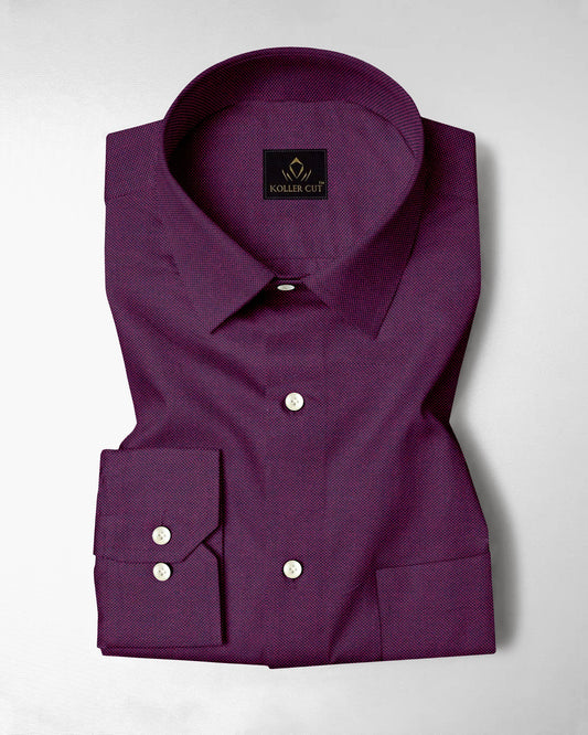 Gloxinia Purple Two Toned Premium Oxford Cotton Shirt