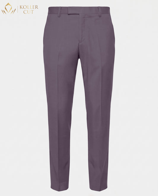 Graphite Purple Wool Rich Slight Stretch Pant