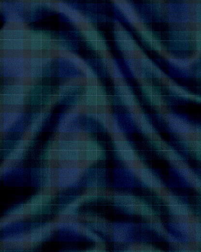 Ink Blue with Castleton Green and Black Multicolored Tartan Checks Premium Cotton Shirt