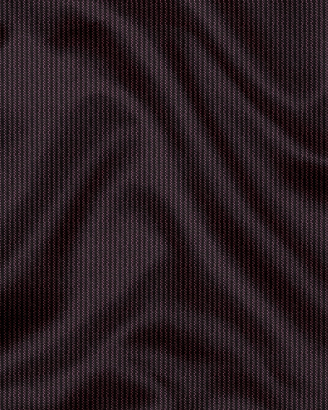 Jade Black and fuchsia Red Herringbone Stripes Oxford Cotton Shirt