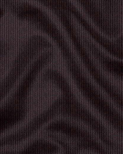 Jade Black and fuchsia Red Herringbone Stripes Oxford Cotton Shirt