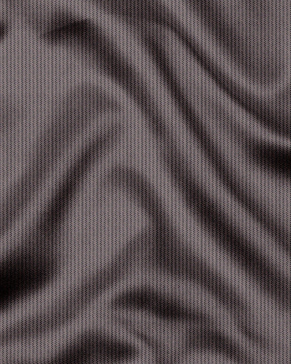 Jaspillite Brown and Coal Black Herringbone Stripes Oxford Cotton Shirt