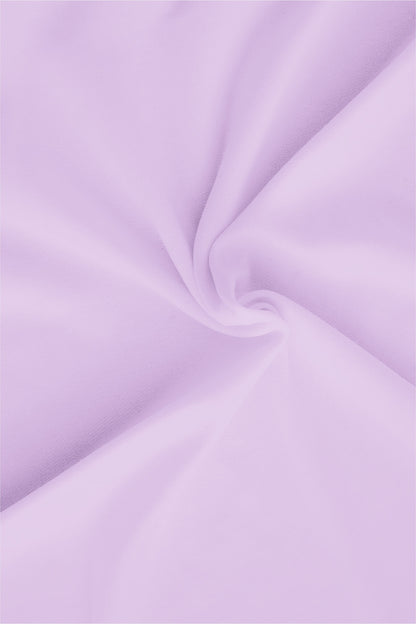 Lilac Purple Mandarin Collar Giza Cotton Shirt