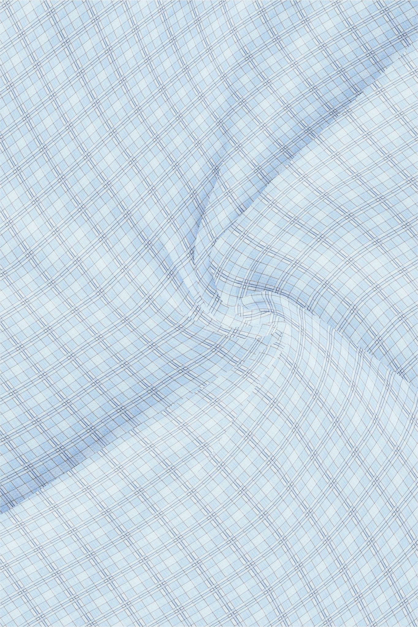 Omphalodes Blue and Monaco Blue Checks Egyptian Giza Cotton Shirt