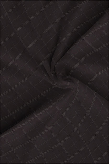 Demitasse Brown and White Checks Premium Giza Cotton Shirt