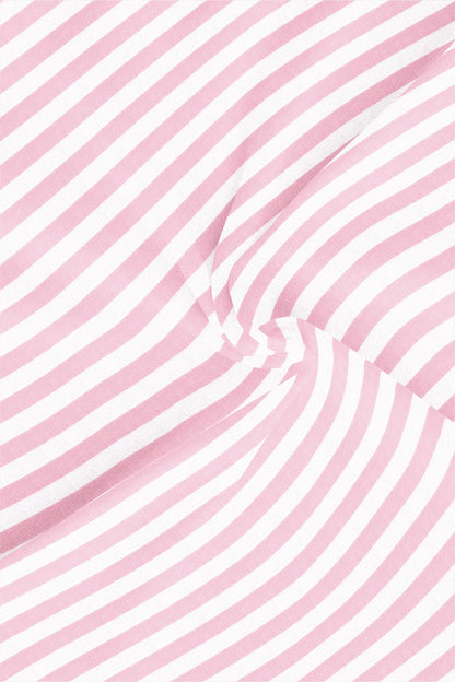 White with Orchid Pink Oxford Stripes Cotton Shirt