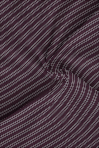 Potent Purple and White Double Stripes Cotton Shirt