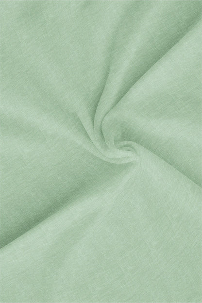 Lichen Green Mandarin Collar Plain Oxford Cotton Formal Shirt