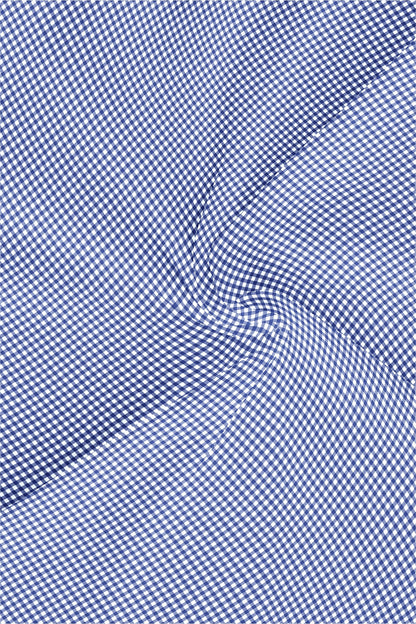 White and Amparo Blue Gingham Checks Cotton Shirt