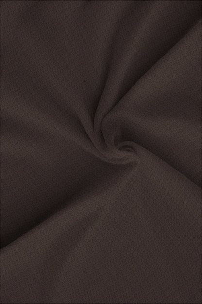Raisin Brown and Mulch  Brown Jacquard Print Egyptian Giza Cotton Shirt
