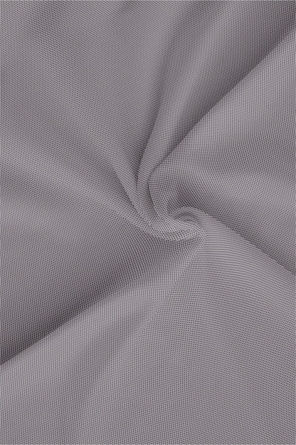 Titanium Gray and Orchid Pink Lock Crimp Mesh Jacquard Print Egyptian Giza Cotton Shirt