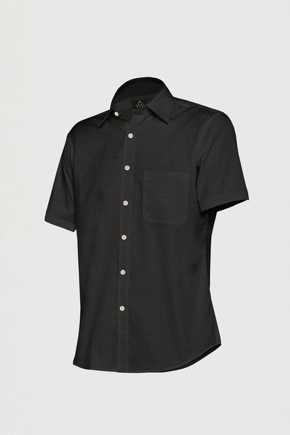 Graphite Gray and Raisin Brown Jacquard Print Premium Egyptian Giza Cotton Shirt