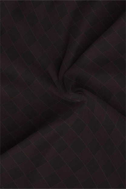Jade Black and Tillandsia Purple Checks Premium Egyptian Giza Cotton Shirt