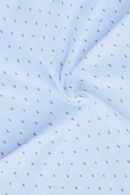 Brunnera Blue and Dill Green Jacquard Print Premium Egyptian Giza Cotton Shirt