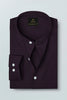 Wine Mandarin Collar Luxurious linen shirt