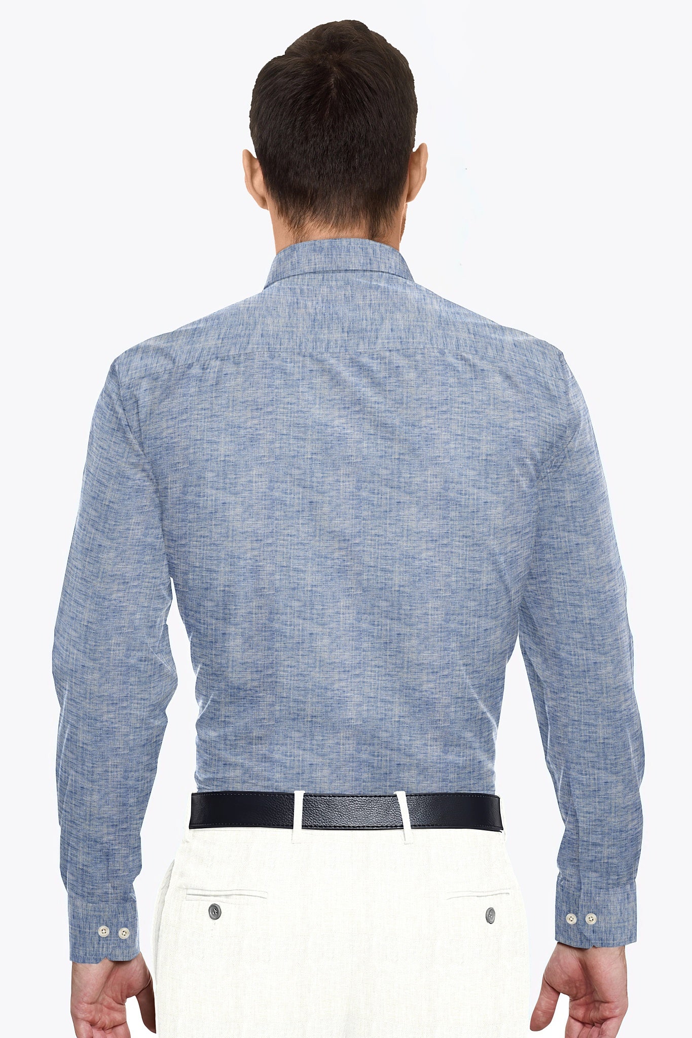 Denim Blue Cotton Linen Shirt