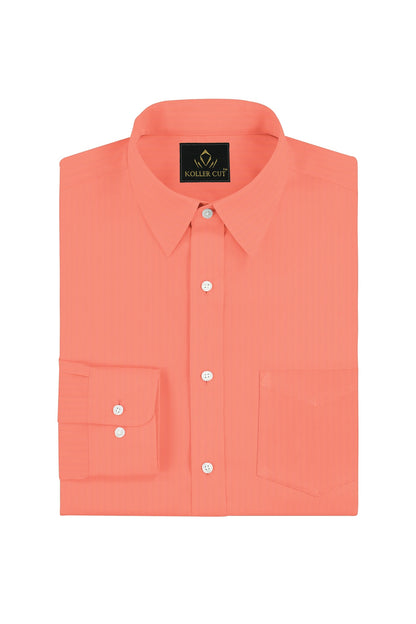Crepe Pink Solid Plain Men's Cotton Shirt