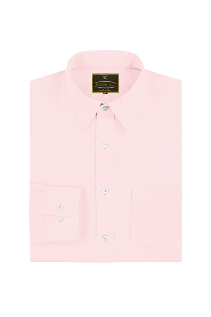Lemonade Pink Solid Plain Men's Cotton Shirt