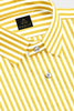 Lemon Yellow and White Candy Stripes Cotton Shirt - Premium Cotton Shirt in India